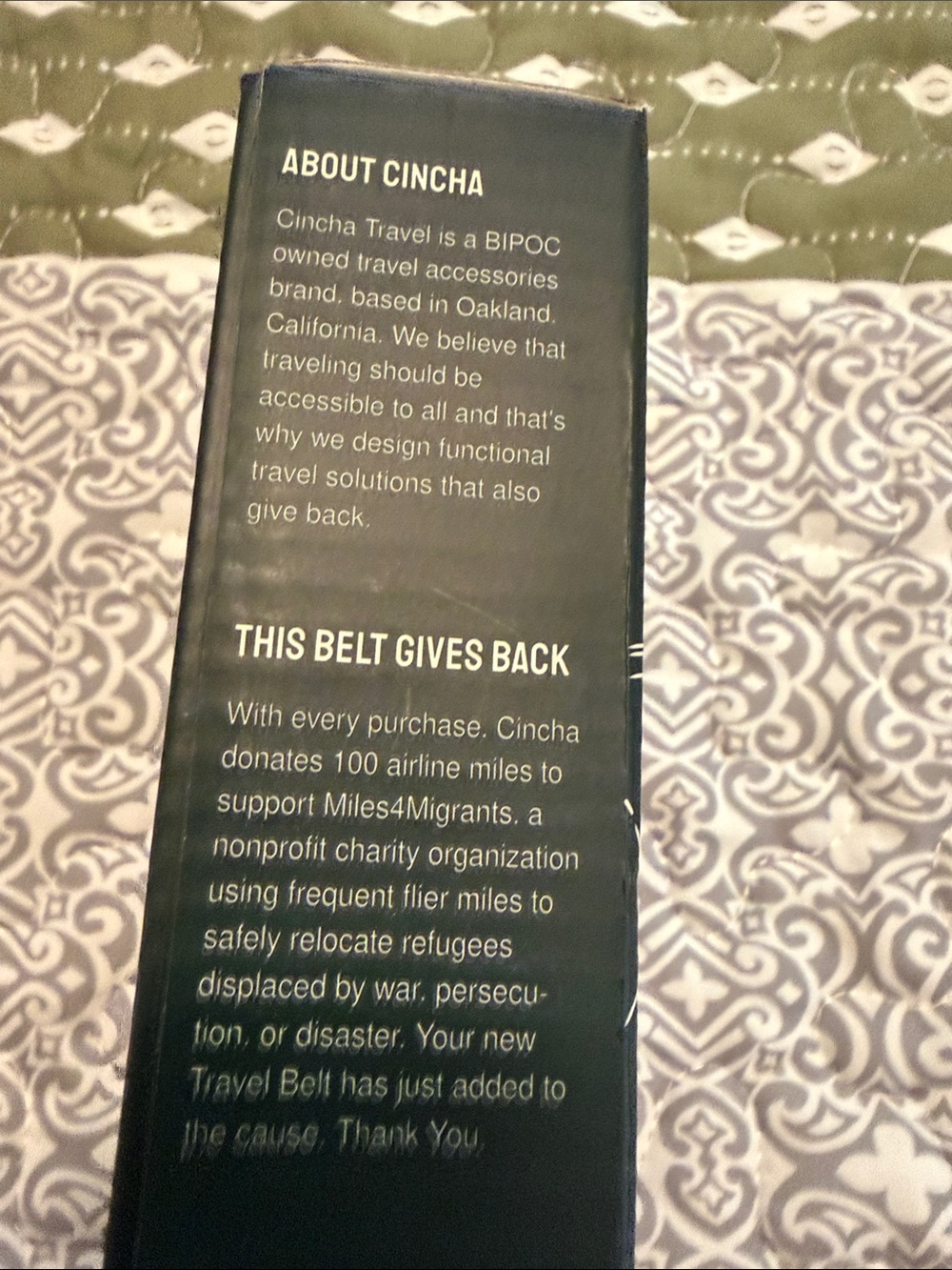 Cincha Travel Belt in Navy and Light Purple Stripes - Picture 4 of 6